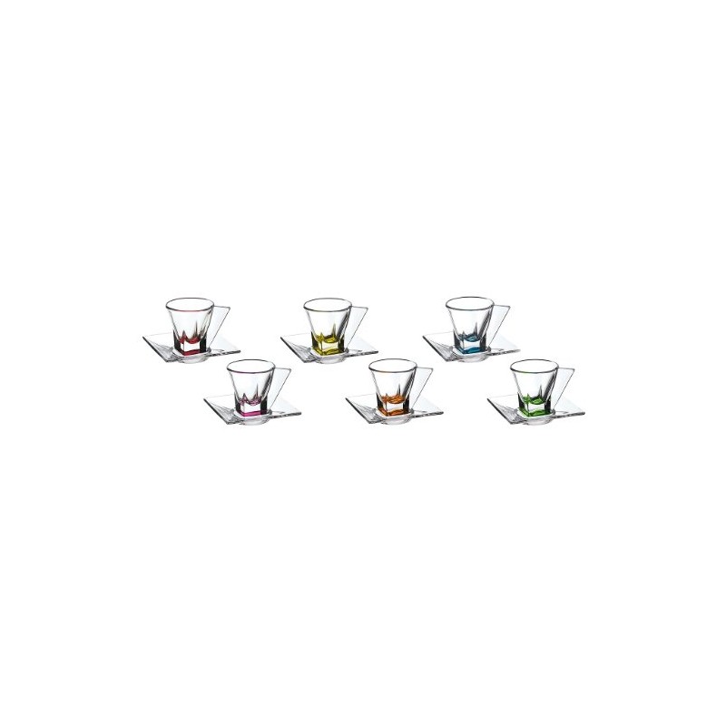 Fusion Crystal Multicolor Espresso Set