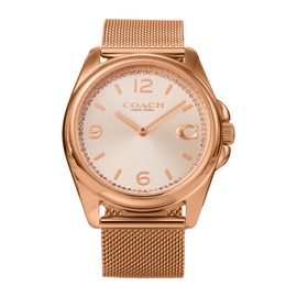 Coach 14504143 Watch GREYSON 14504143 Pink Gold Dial Quartz Waterproof Daily Life Mineral Glass 36mm Gold, multicolor (pink / gold), Bracelet Type