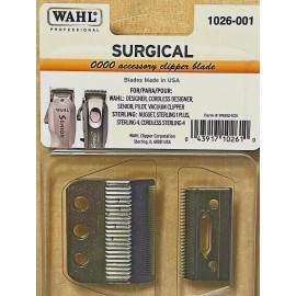 WAHL , #1026-001 SENIOR , STERLING ,DESIGNER 3 HOLE SURGICAL STEEL BLADE 0000 ,