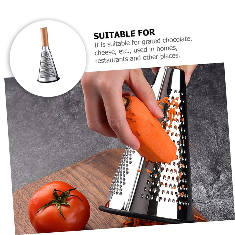 NOLITOY Vertical Stainless Steel Cheese Grater Cone Shaped Grating Tool