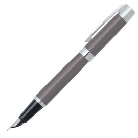 Sheaffer 300, Metallic Grey, Chrome Plate Trim, Fountain Pen: Medium Nib (E0932953) by Sheaffer