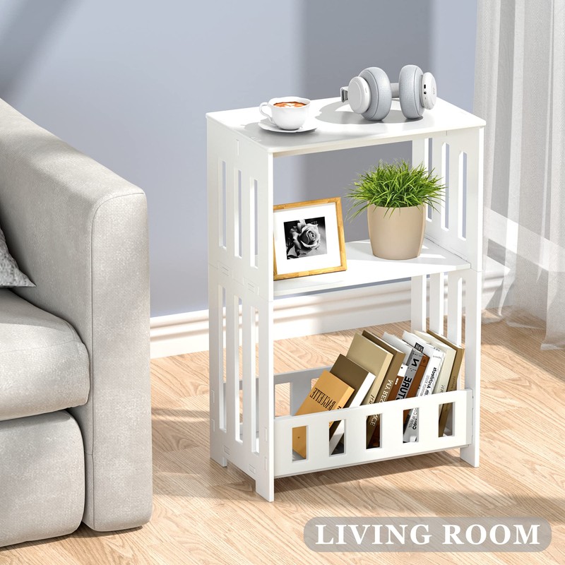 HAYOFAMY 3 Tier Side Table Night Stand, Narrow End Table