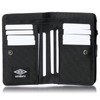 Umbro Men's and Women's Bi-Fold Wallet with Round Zipper, Nylon,