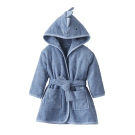 Vertbaudet Baby Bathrobe, Small Dino Oeko-Tex®, blue