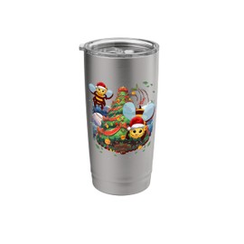 Oh Christmas Bee Honey Bee Beekeeper X-Mas Christmas Bees Stainless Steel Insulated Tumbler