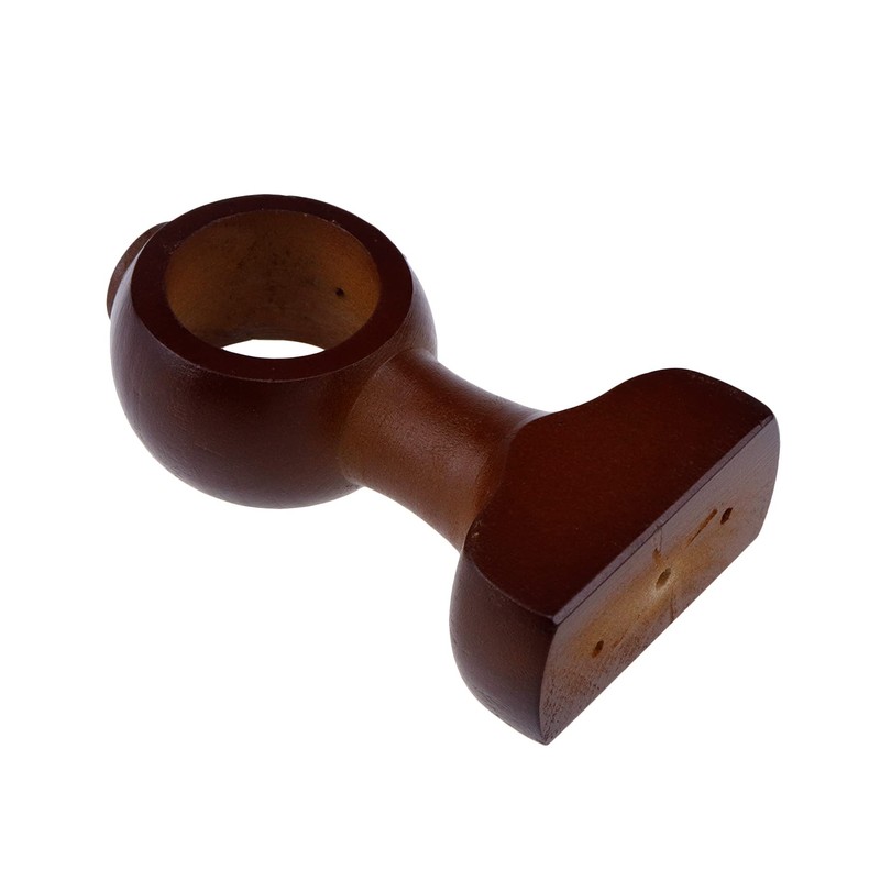 HEVSTIL 木製カーテンロッドホルダー カーテンロッドブラケット 木製カーテンロッドブラケット 1-2/5インチのポール用 2個パック ブラウン