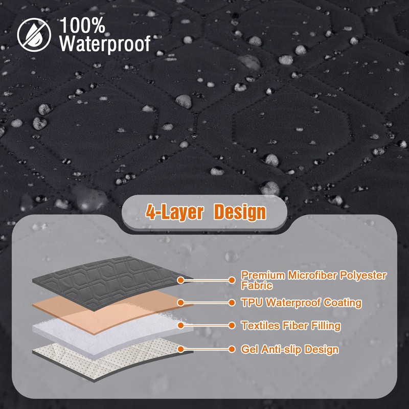 VANSOFY Couch Cover, Waterproof Sofa Covers Washable Slipcover Furniture Protector