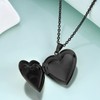 PHOCKSIN Black Heart Lockets Necklace for Girlfriend Locket Necklaces that