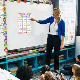 JUESMOS Confetti Happy Birthday Chart Poster for Classroom - Birthday Gifts Class Birthday Calendar Posters for Classroom Birthday Bulletin Board Decorations Back To School Teacher Supplies