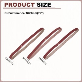 HARFINGTON 2 x 72 Inch Sanding Belts, 10 Pcs 36/60/120 Grits Aluminum Oxide Belt Sander Abrasive File Belt for Woodworking, Metal Polishing, Knife Sharpener