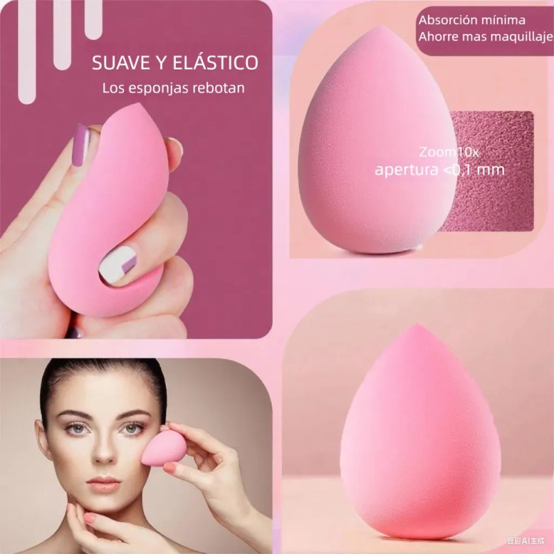 16kit Esponjas Blender Maquillaje Beauty Base Cara Versátil