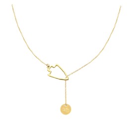imani Necklace for Football Fans K&C Necklace Kansas City Inspired jewelry necklace (gold)