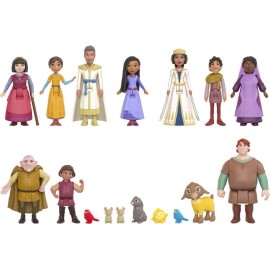 Mattel Disney's Wish Kingdom of Rosas Character Small Doll Set, 10 Posable Mini...