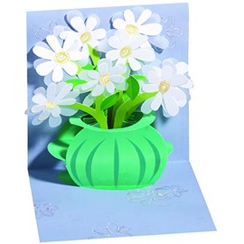 Up With Paper 3D Greeting Card - DAISY BOUQUET - All Occasion, multi colored (UP-WP-795)