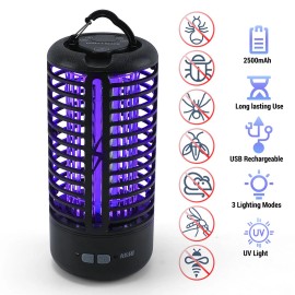 KKSQ Rechargeable UV Bug Zappers Electronic Mosquito Zapper Outdoor Indoor Waterproof