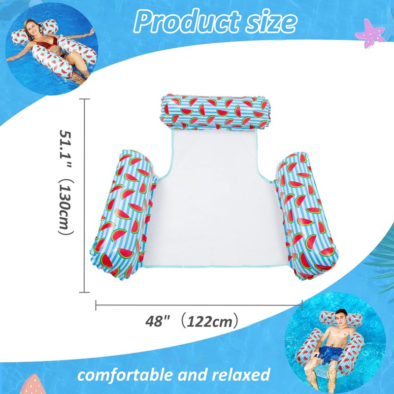 SHENGMEI Large Pool Inflatable Chair 2 Pack, Inflatable Pool Floats