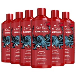 Old Spice Krakengard 2-in-1 Shampoo & Conditioner for Men, Healthier, Fuller, More Moisturized Looking Hair, 13.5 Fl Oz Each (Pack of 6)