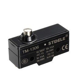 uxcell TM-1306 SPDT 1NO+1NC Short Reed Snap Button Lever Type Micro Switch Screw Terminals