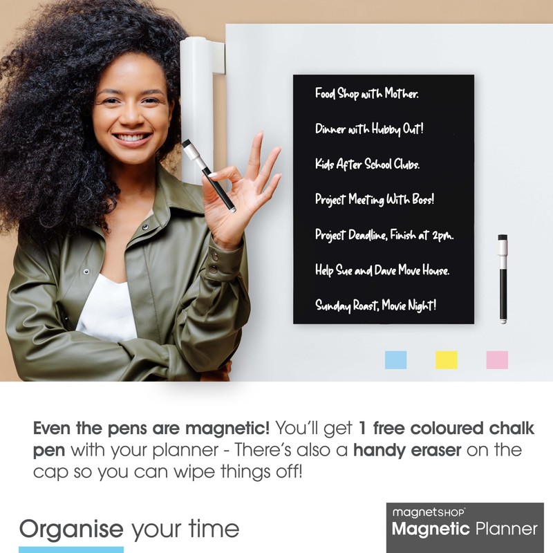 The Magnet Shop Magnetic Whiteboard - Fridge Whiteboard - For