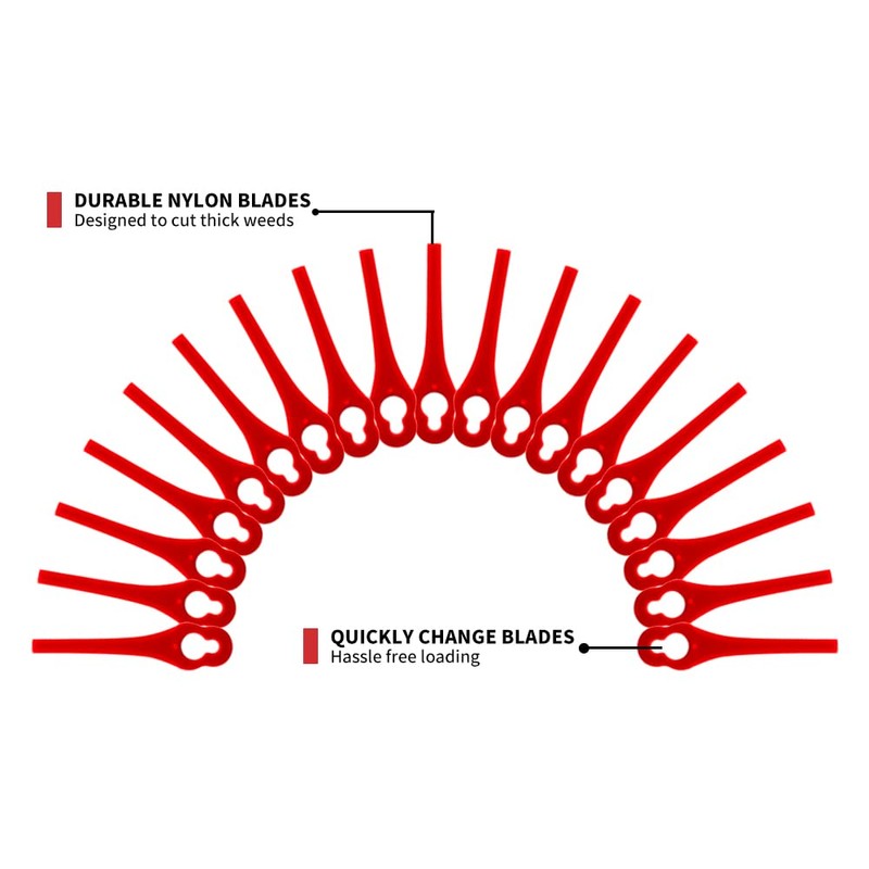 EVEHAP 100Pcs Replacement Blades Compatible with Terratek Grass Strimmer Cordless