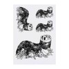 4 x 'Flower Ferret' Temporary Tattoos - Water Resistant, Skin-Safe,