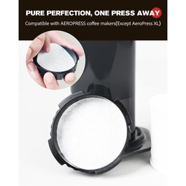 Portable 400-Count Replacement Paper Filters, 4-Pack - Conveniently Sealed, Disposable Coffee Filters Paper Compatible with Aeropress Coffee Makers for Brewing Tea and Coffee