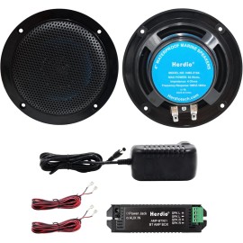 Herdio 4" Outdoor Marine Ceiling Speakers Waterproof 160W for Boat ATV UTV Car