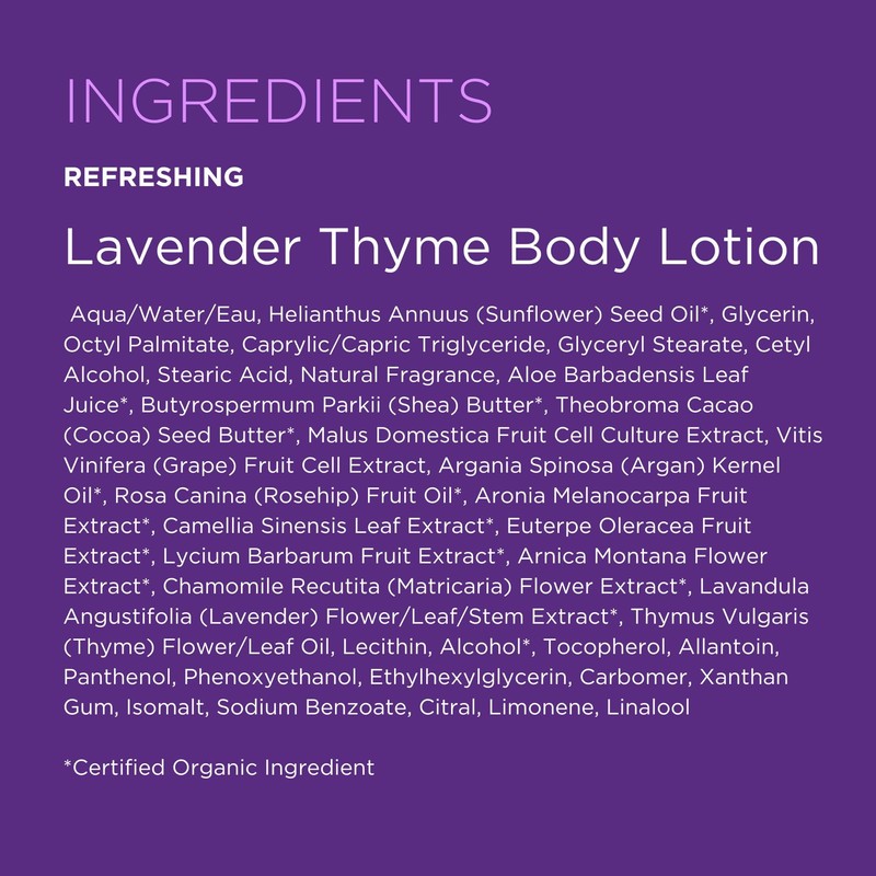 Andalou Naturals Lavender Thyme Refreshing Body Lotion, 8 Ounce