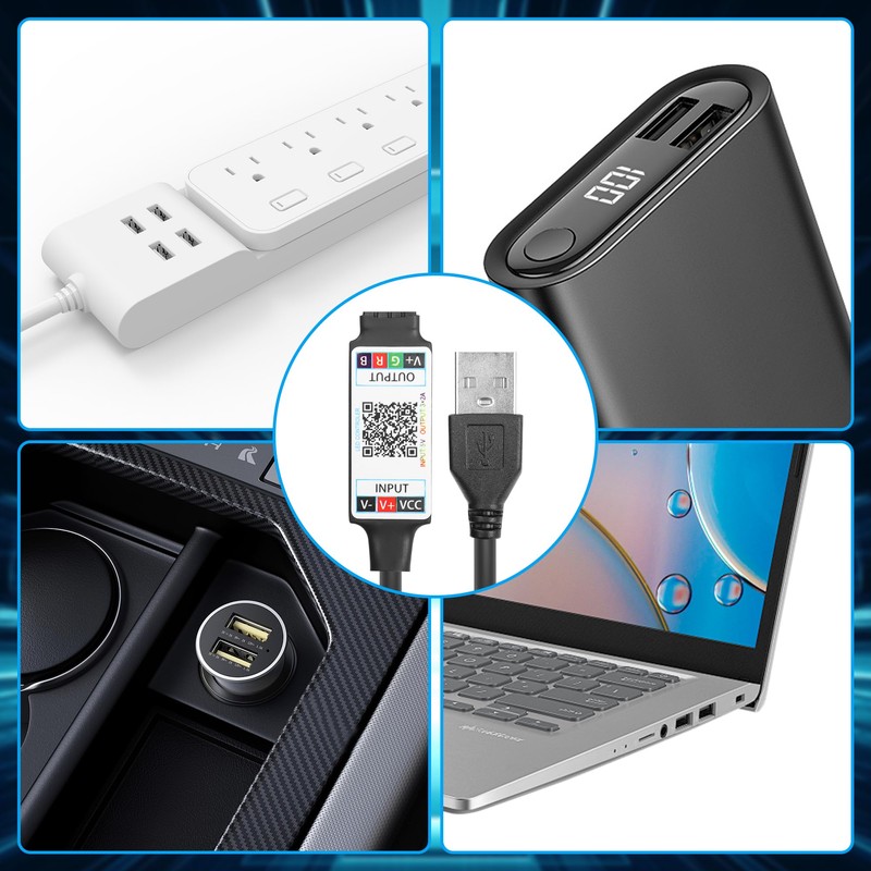 CERRXIAN Mini RGB Bluetooth Controller,USB 5V Bluetooth Led Light Controller,for