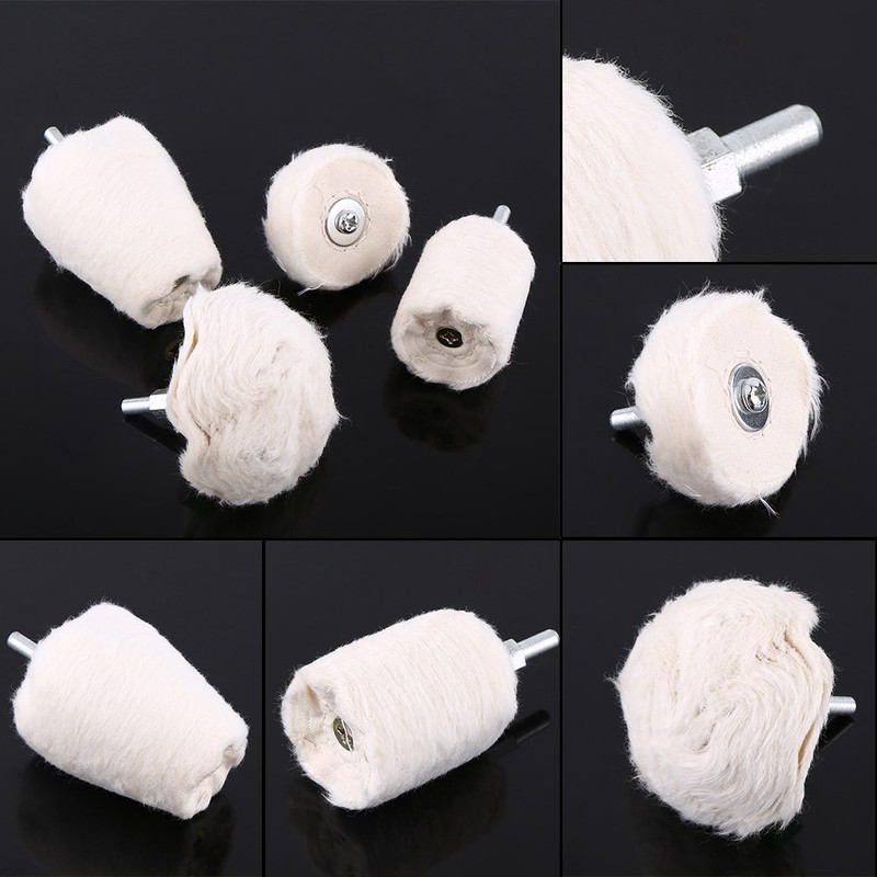4pcs Cotton Polishing Buffing Pad Mop Wheel Various Shape for
