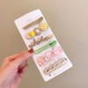 11Pcs Pearl Acrylic Resin Hair Clips Set - Cute Macaron