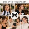 30-Pack Mini Satin Bow Hair Clips, Classic Black, Alligator Clips