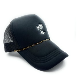 Thirst Trap Drinkware 1 Piece Trucker Hat Bill Chain Accessory Detachable Chains for Hat Necklace Purse Assorted Styles (18K Gold Plated)