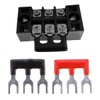 VILLCASE 20pcs 3-Postion Jumper Block Terminal Strips, Fork Type Terminal