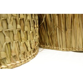 FOREVER BAMBOO Eco-Friendly Mexican Thatch Roll Pack of 2, Hand-Woven Palm Leaf Roll for DIY Projects, Duck Hunting Camo Mesh, Palapa Thatch Roofing for Tiki Bar, Patio Umbrella, 35 Inch × 8 Feet