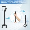 Adjustable Walking Cane for Men & Women with 4-Pronged Base