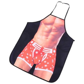 Yosoo 3D Delantal de Cocina Divertido Hombre Sexy Mujer Delantal Delantales de Cocina Creativa para Novios Regalos Fiesta Divertida Regalo de Gag de Cocina (Hombre Gimnasio)