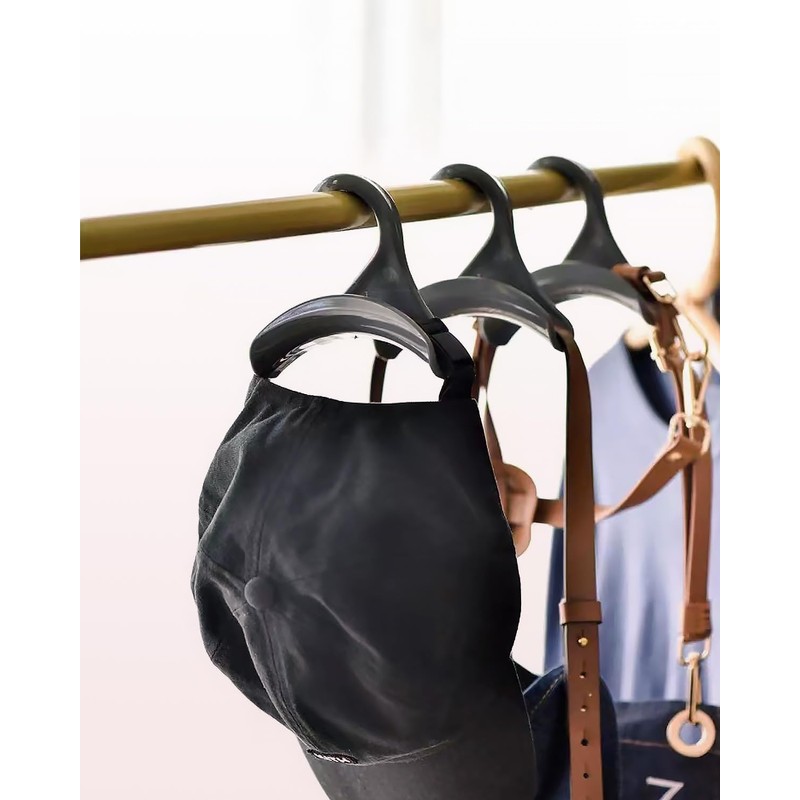 SEEBRIDER Purse Hanger Closet, Purse Holder for Closet Grey Backpack