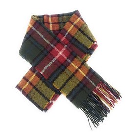 BRAW CLANS TARTANS Scarf - Buchanan Antique - Scottish Tartans - 100% Lambswool - Extra Long Scarves - 24 * 180 cm - Made in Scotland