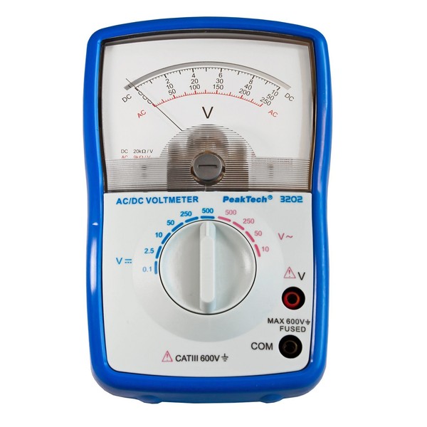 PeakTech P 3202 Analog Voltmeter, 500 V AC/DC For House,