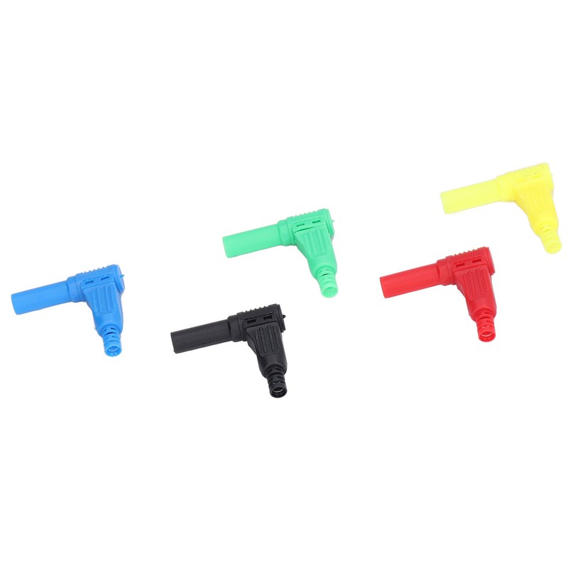 10Pcs Banana Plug Safety Sealed Protection Shrouded 90 Degree DIY