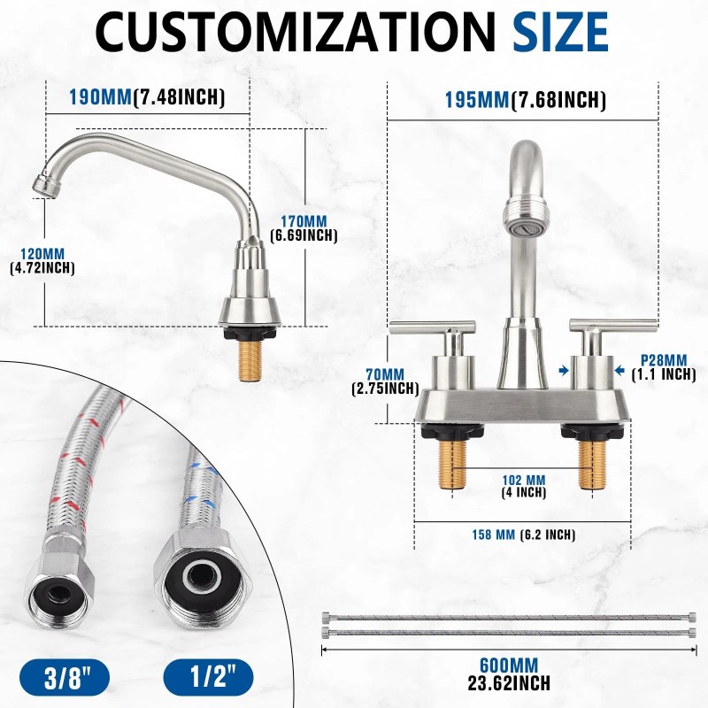 Bietor Utility Laundry Sink Faucet Tub Faucets for & Room