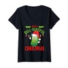 Women's Have A Dill-ightful Christmas Funny Pun Christmas Cucumber V-Neck