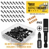 41 x SabreCut SCPA25_41PH 25mm PH2 Impact Screwdriver Driver Bits