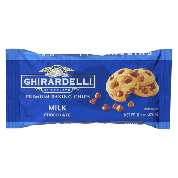 Ghirardelli Chocolate Baking Chips, Milk Chocolate, 11 Ounce (Pack of 12)
