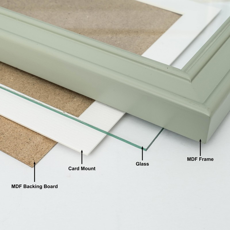 Hampton Frames HELENA 5x7 (13x18cm) Sage Green Frame With White