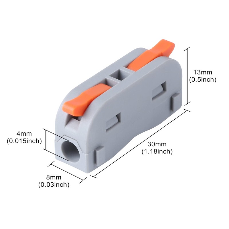 60 pcs XHF Colourful Conductor Compact Connectors Lever Connectors Nuts,