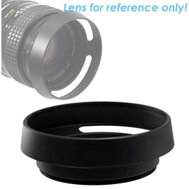 Fotasy Metal Curved Lens Hood - 52mm Vented Hood for Fuji, Leica, Olympus, Panasonic, Sony Lenses