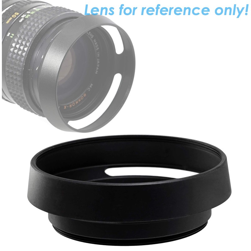Fotasy Metal Curved Lens Hood - 52mm Vented Hood for