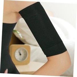 BESPORTBLE 2sets Arm Slimming Wrap Belt Band for Women Arm Elastic Arm Shaper Seamless Arm Sleeves Comfortable 2pairs*2 Black